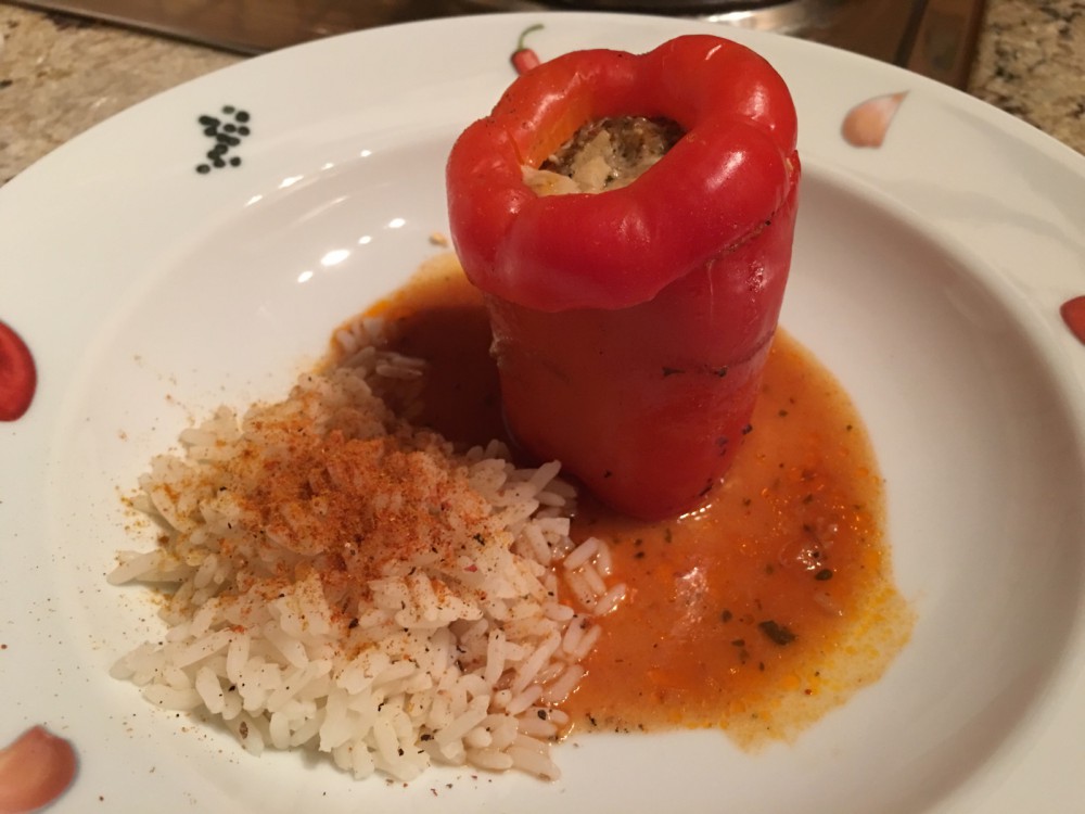 Gef Llte Paprika Mit Hackfleisch Und Reis Rezept