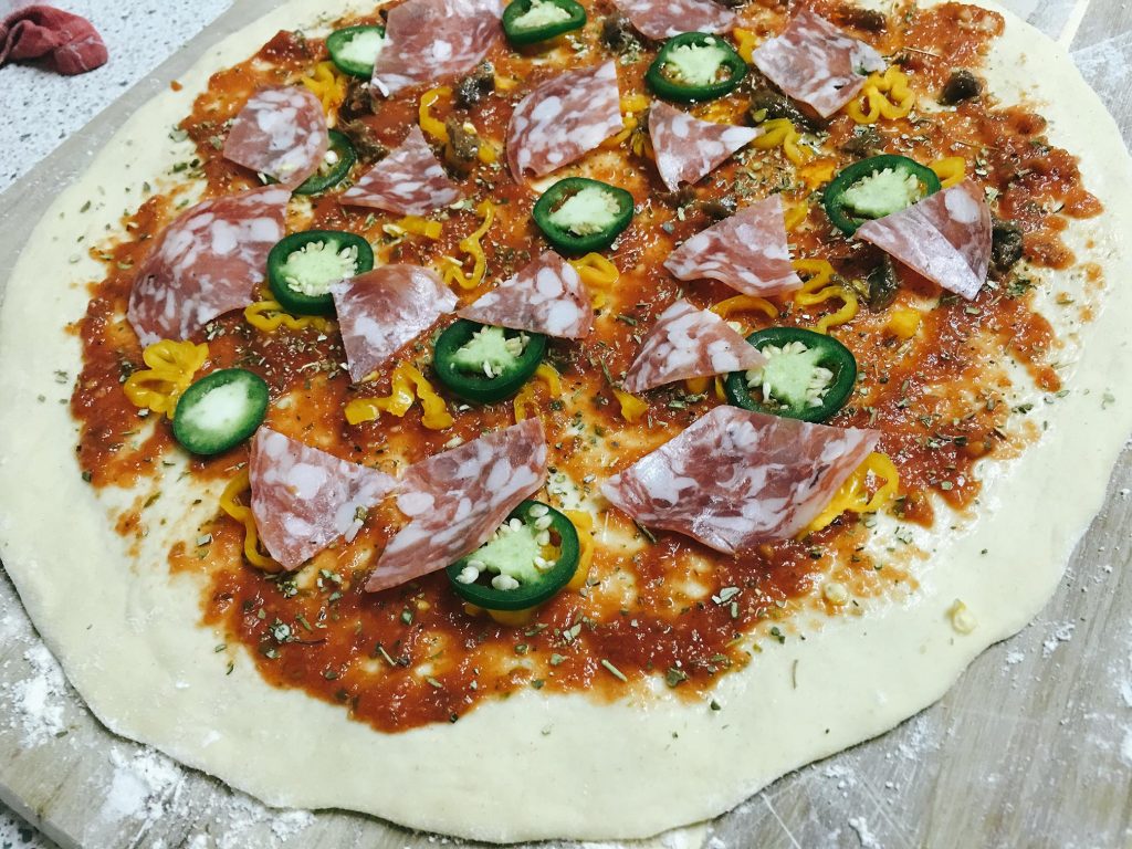 Pizza Salami Jalape O Rezept Ofenfrisch Gebacken